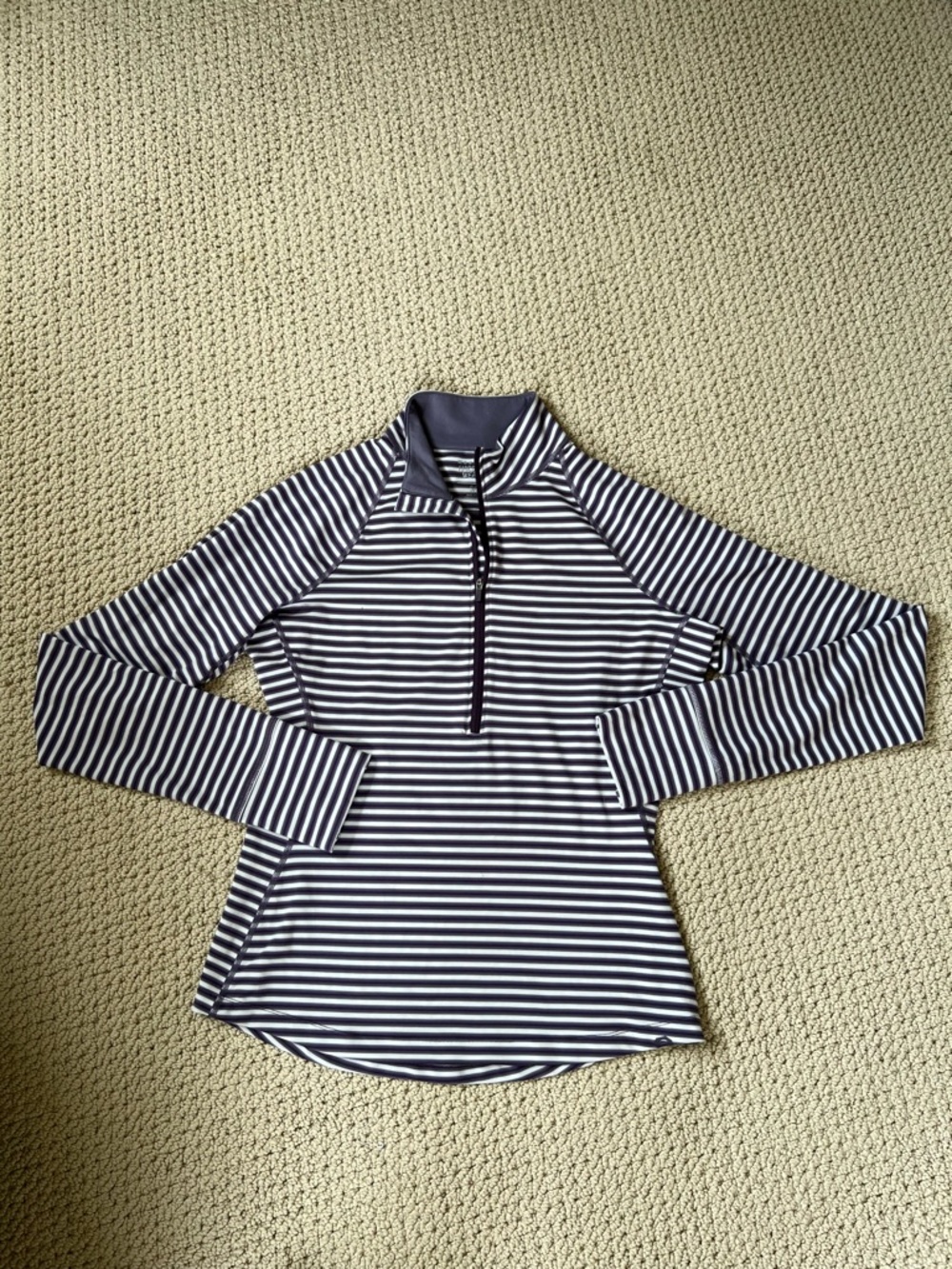 Mountain Hardwear Striped Half-Zip Pullover - Purple & White